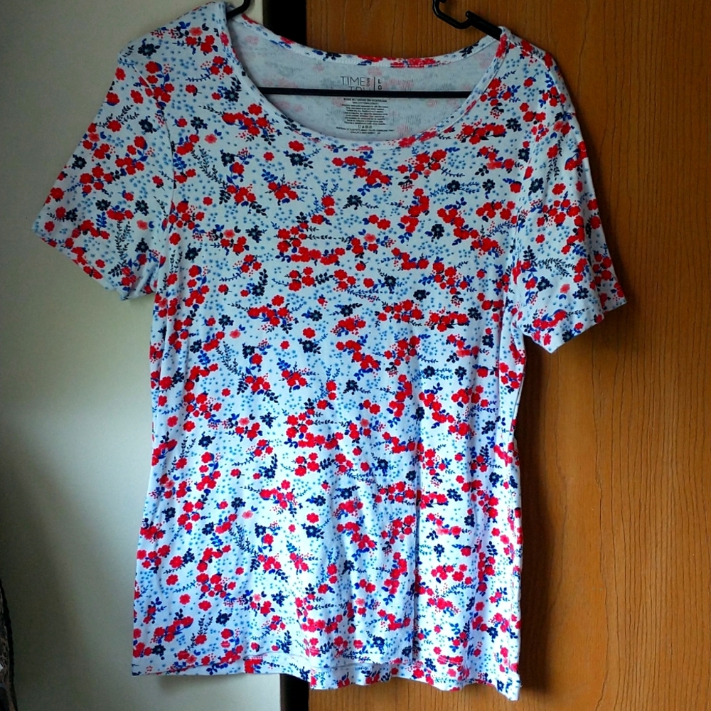 Women's time & true large white blue red